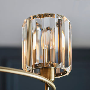 BERENICE | Ceiling Chanderlier Pendant Decorative Glass 3-Light Fitting | E14 | Antique Brass