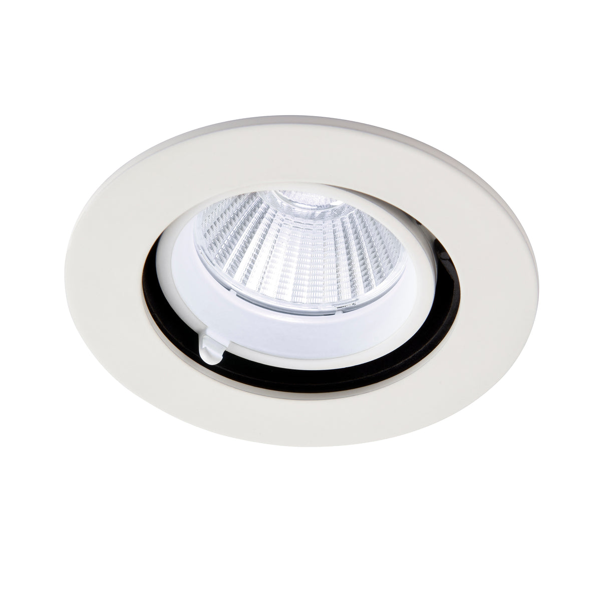 AXIAL | LED Recessed Tilt Scoop Round Commercial Downlight Fitting | 15W 1400lm | CCT Tri-Colour | White