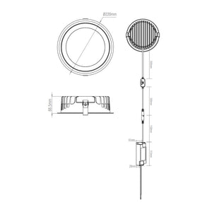 Paragon | LED Recessed Round Commercial Downlight Fitting | 23-29W 4060lm | CCT Tri-Colour | IP20