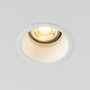 Anti-Glare Trimless Round Dimmable Downlight | LED 7W 580lm 60° | IP20 | White | 3000K Warm White