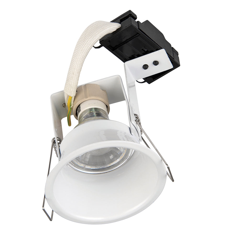 Anti-Glare Trimless Round Dimmable Downlight | LED 7W 580lm 60° | IP20 | White | 3000K Warm White