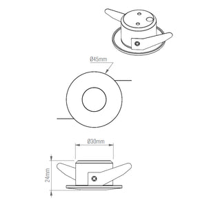 LALO | LED Mini Downlight Aluminium | 4W 240lm | IP44 | 4000K Neutral White | White