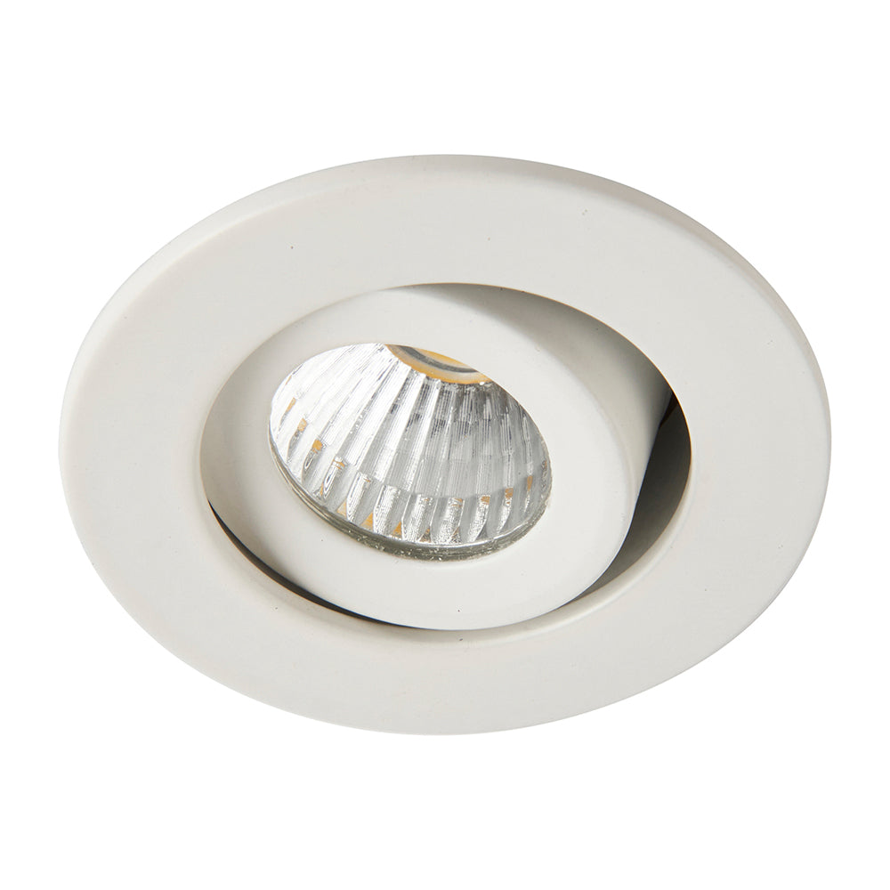 LALO | LED Tilt Mini Downlight Aluminium | 4W 240lm | IP44 | 3000K Warm White | White