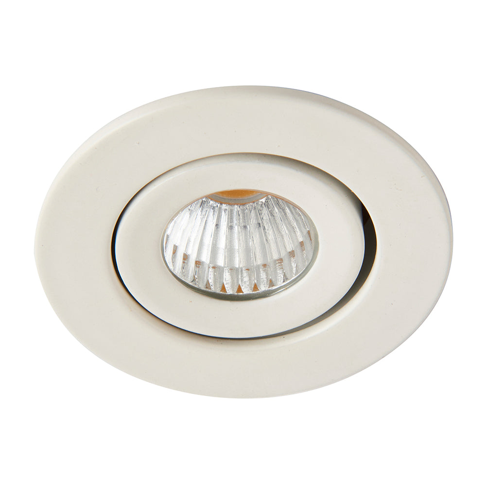 LALO | LED Tilt Mini Downlight Aluminium | 4W 240lm | IP44 | 3000K Warm White | White