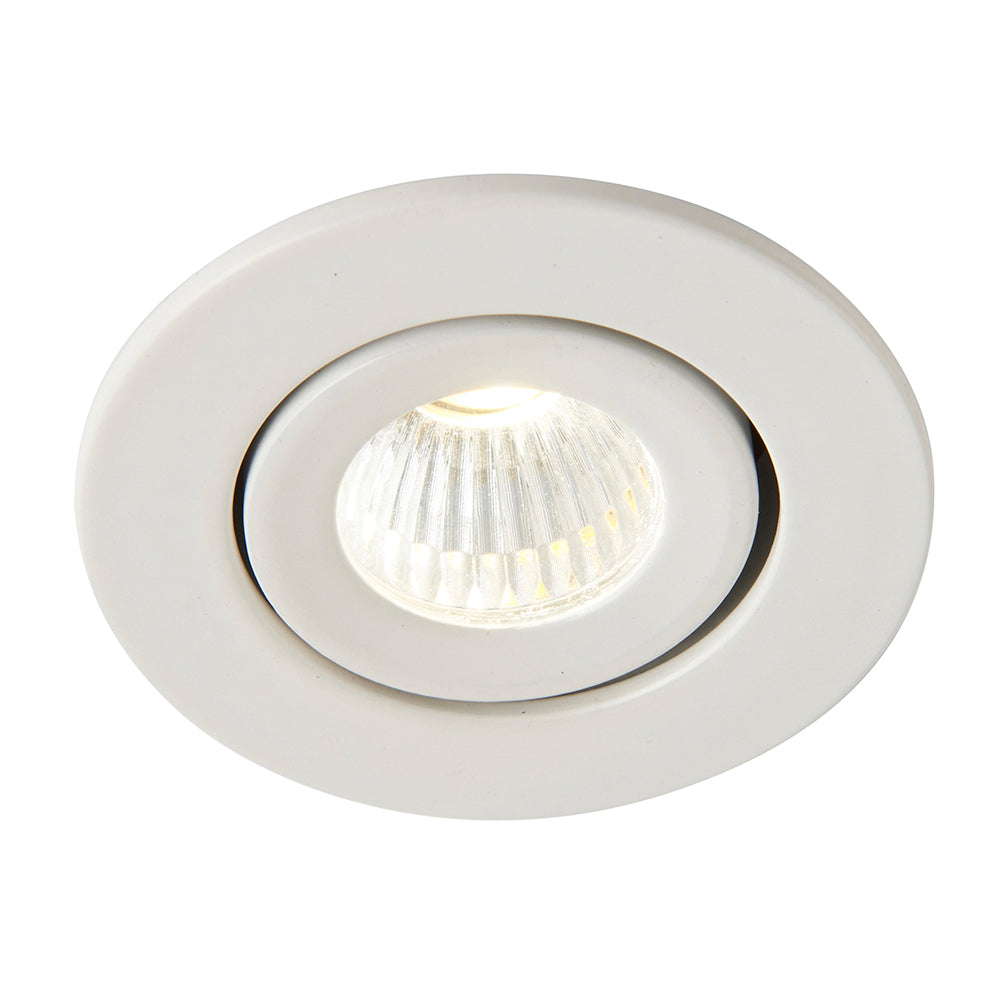 LALO | LED Tilt Mini Downlight Aluminium | 4W 240lm | IP44 | 4000K Neutral White | White