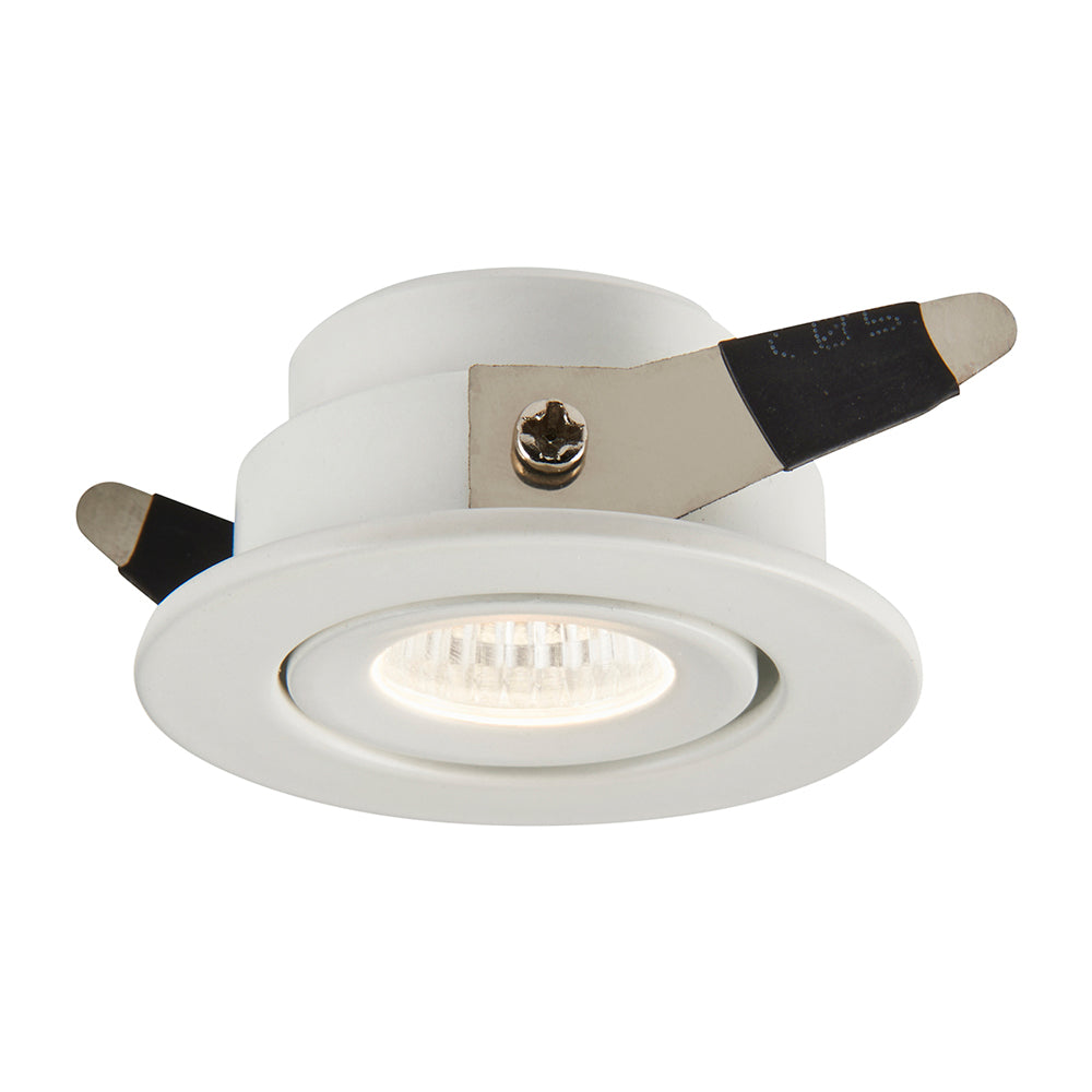 LALO | LED Tilt Mini Downlight Aluminium | 4W 240lm | IP44 | 4000K Neutral White | White