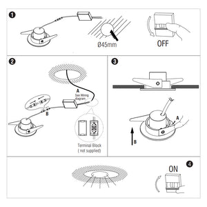 LALO | LED Tilt Mini Downlight Aluminium | 4W 240lm | IP44 | 4000K Neutral White | White