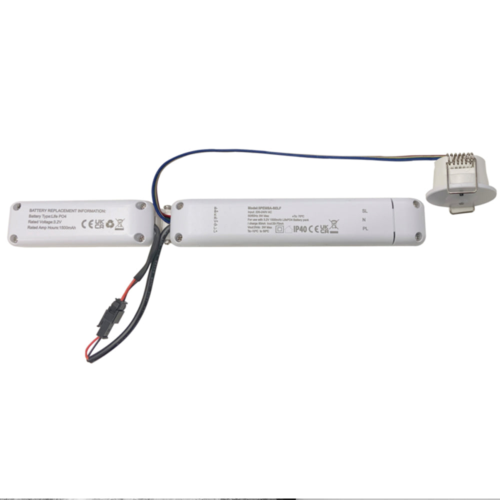 Mini Non Maintained LED Downlight Pin Spot Light | LED 2W 160lm | 6500K Daylight | IP20 | 3hr Emergency