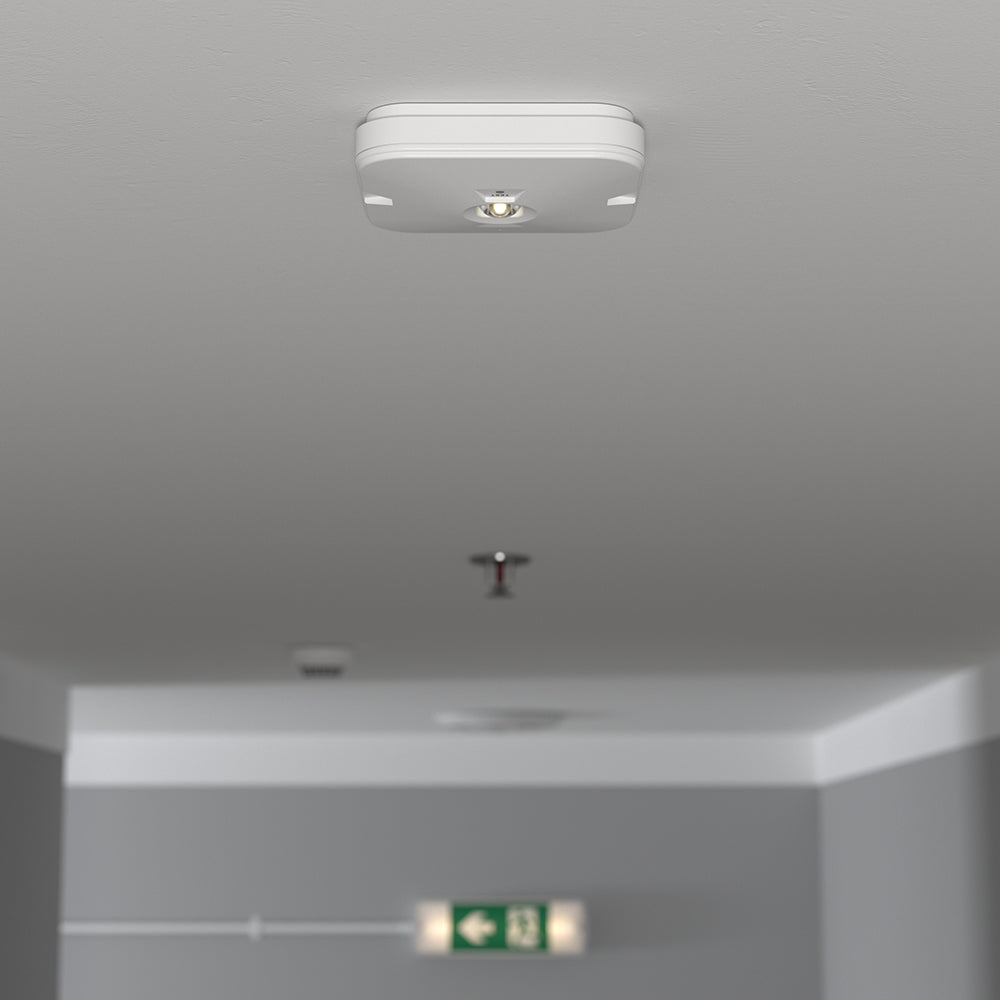 ASPEN Surface LED Downlight Ceiling Spot Light | LED 3W 280lm | 6000K Daylight | IP44 White | 3hr Emergency | Open Lens