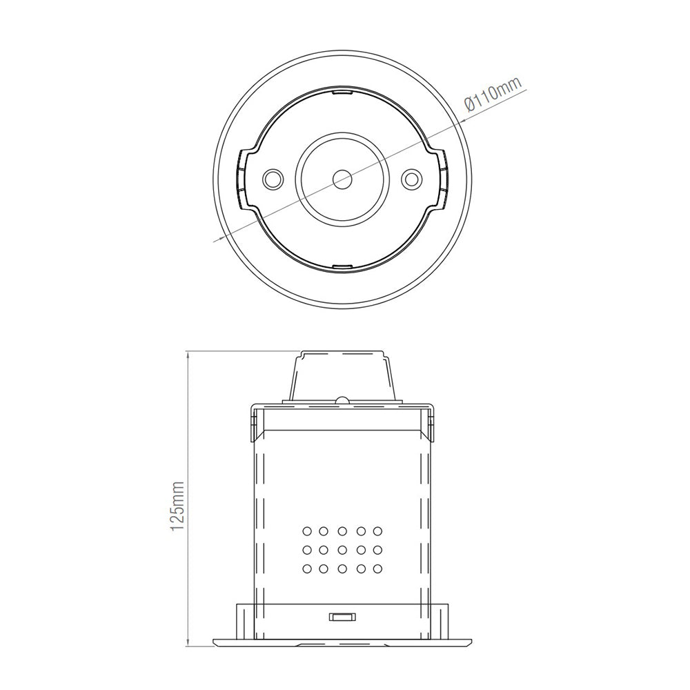 CYCLO Non Maintained LED Recessed Downlight Pin Spot Light | LED 1.9W 175lm | 6500K Daylight | IP20 | 3hr Emergency