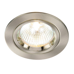 GU10 LED Brushed Chrome Daylight White Ceiling Recessed Downlight