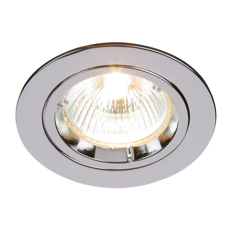 GU10 LED Polished Chrome Warm White Ceiling Recessed Downlight