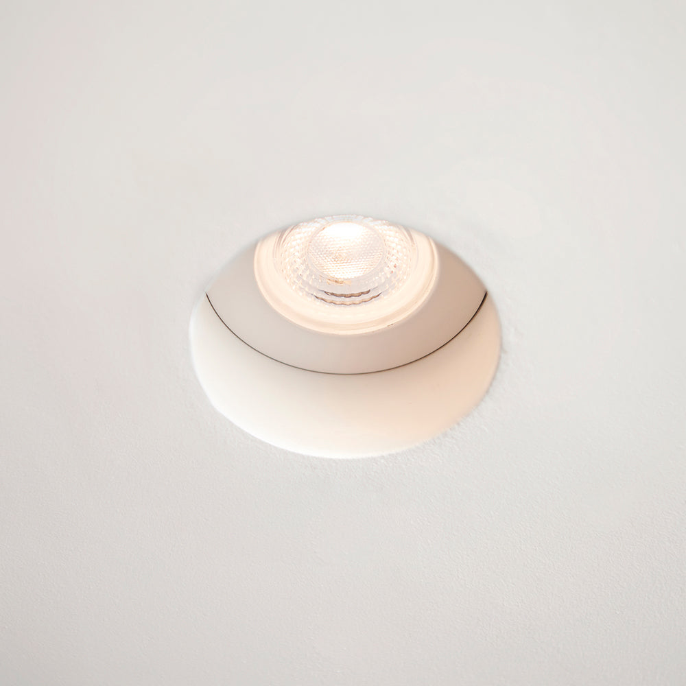 CCT Fixed Plaster-in Trimless Round Dimmable Downlight | LED 6W | White | 3000K,4000K & 6500K