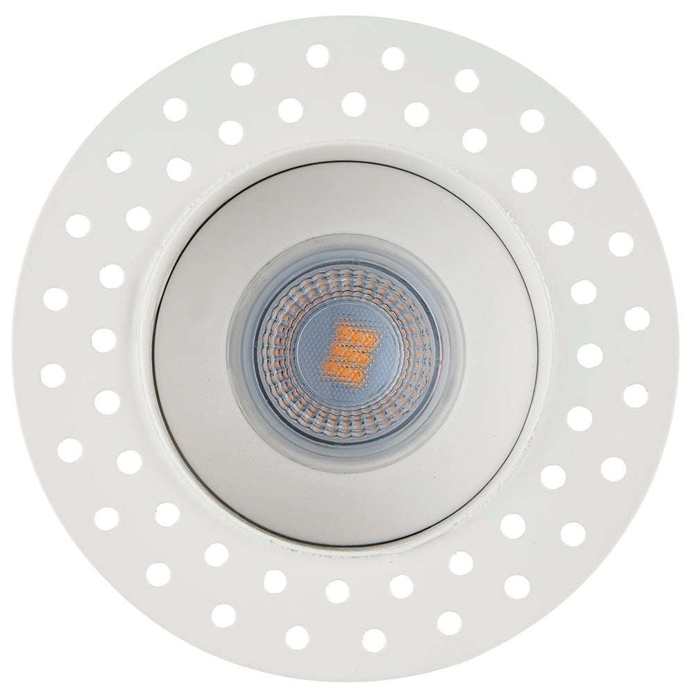 CCT Fixed Plaster-in Trimless Round Dimmable Downlight | LED 6W | White | 3000K,4000K & 6500K