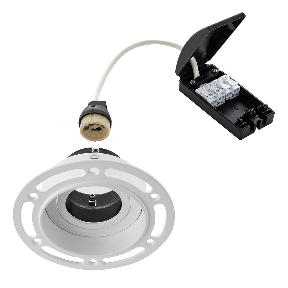 ELDON LED Plaster-in Trimless Round Downlight | Adjustable | GU10 | White | 4000K Neutral White Dimmable