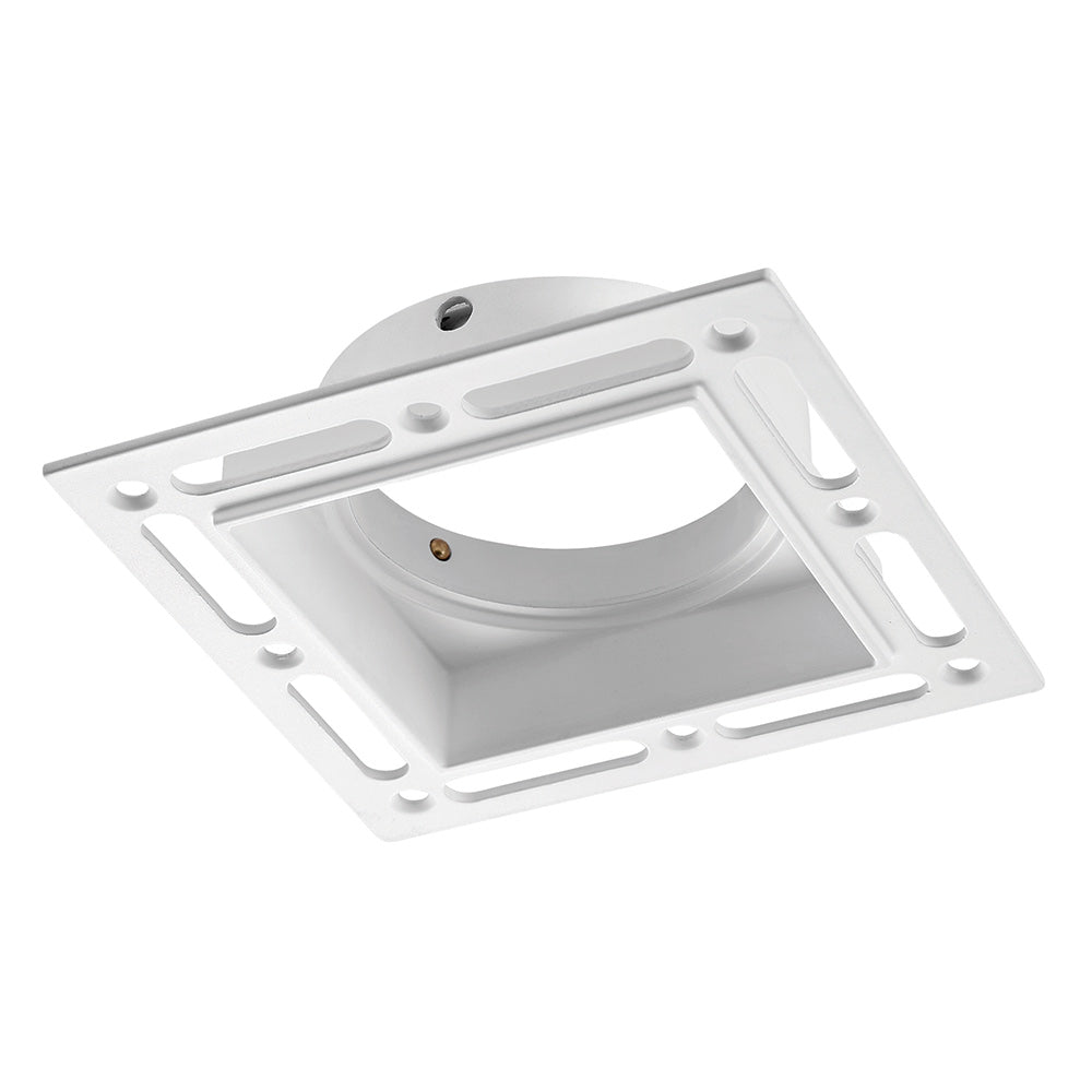 ELDON LED Plaster-in Trimless Square Downlight | Adjustable | GU10 | White | 4000K Neutral White Dimmable