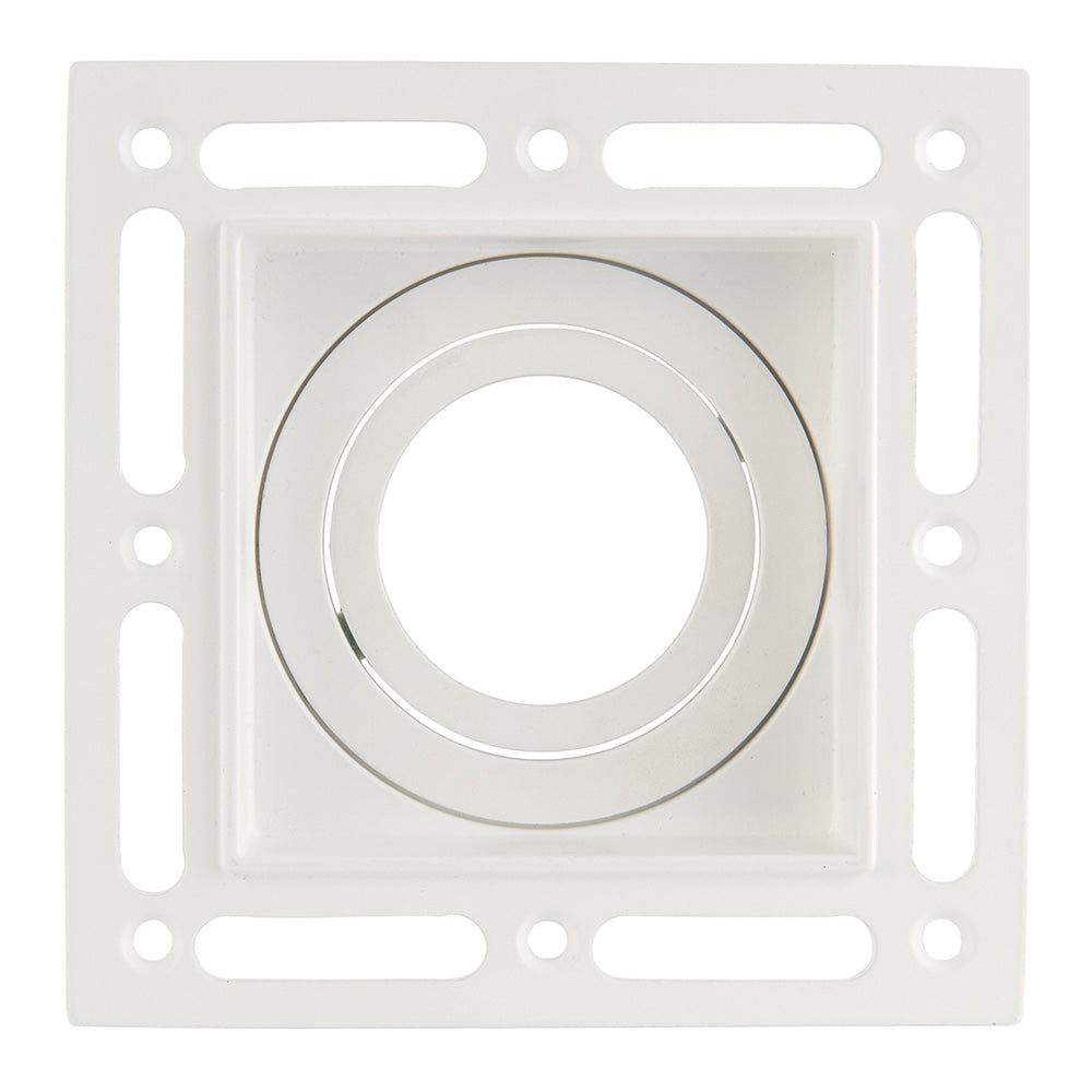 ELDON LED Plaster-in Trimless Square Downlight | Adjustable | GU10 | White | 4000K Neutral White Dimmable