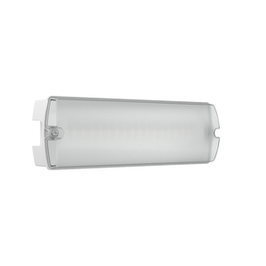 APEX Rectangle Fire Exit Bulkhead Light Fitting | LED 3.5W 254lm | 4000K Daylight White | IP65 | 3hr Emergency SELF TEST