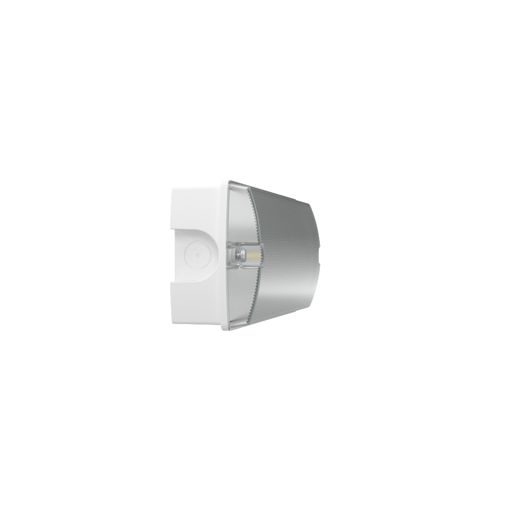 APEX Rectangle Fire Exit Bulkhead Light Fitting | LED 3.5W 254lm | 4000K Daylight White | IP65 | 3hr Emergency SELF TEST