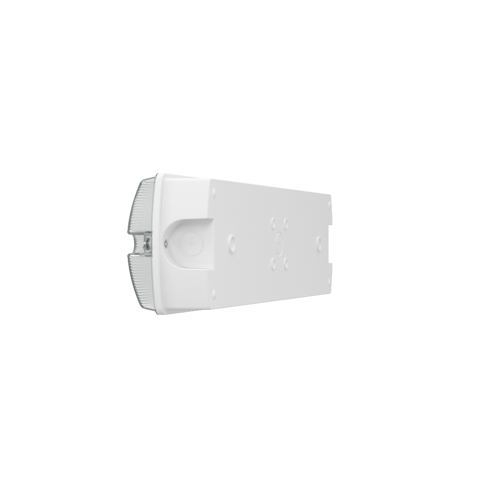 APEX Rectangle Fire Exit Bulkhead Light Fitting | LED 3.5W 254lm | 4000K Daylight White | IP65 | 3hr Emergency SELF TEST