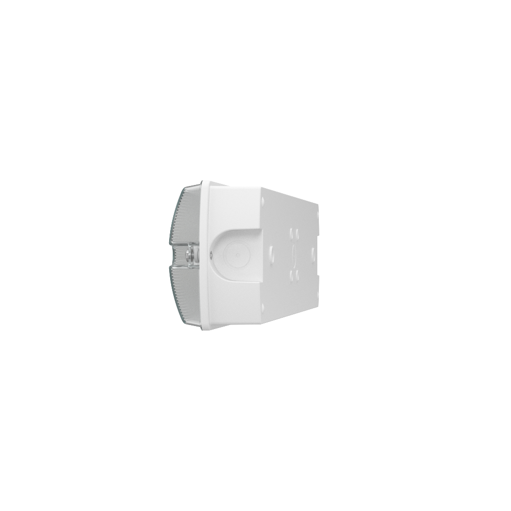 APEX Rectangle Fire Exit Bulkhead Light Fitting | LED 3.5W 254lm | 4000K Daylight White | IP65 | 3hr Emergency SELF TEST