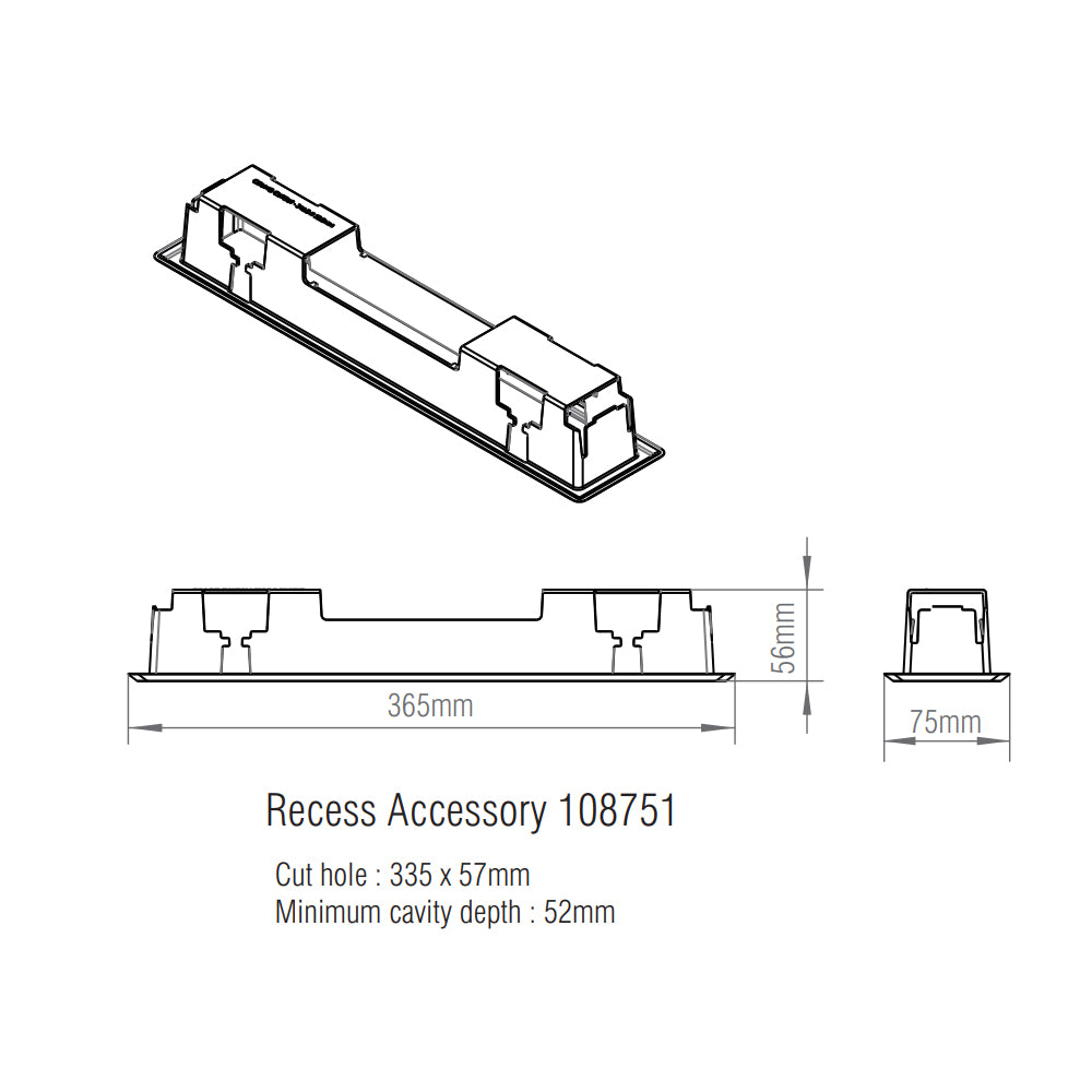 Recessed Accessory for 6-in-1 Emergency Exit Running Man Sign Light