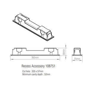 Recessed Accessory for 6-in-1 Emergency Exit Running Man Sign Light