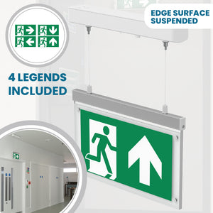 EDGE Emergency Exit Running Man Sign | LED 3W 200LM | 6000K Daylight | IP20 | Surface Mounted Suspended