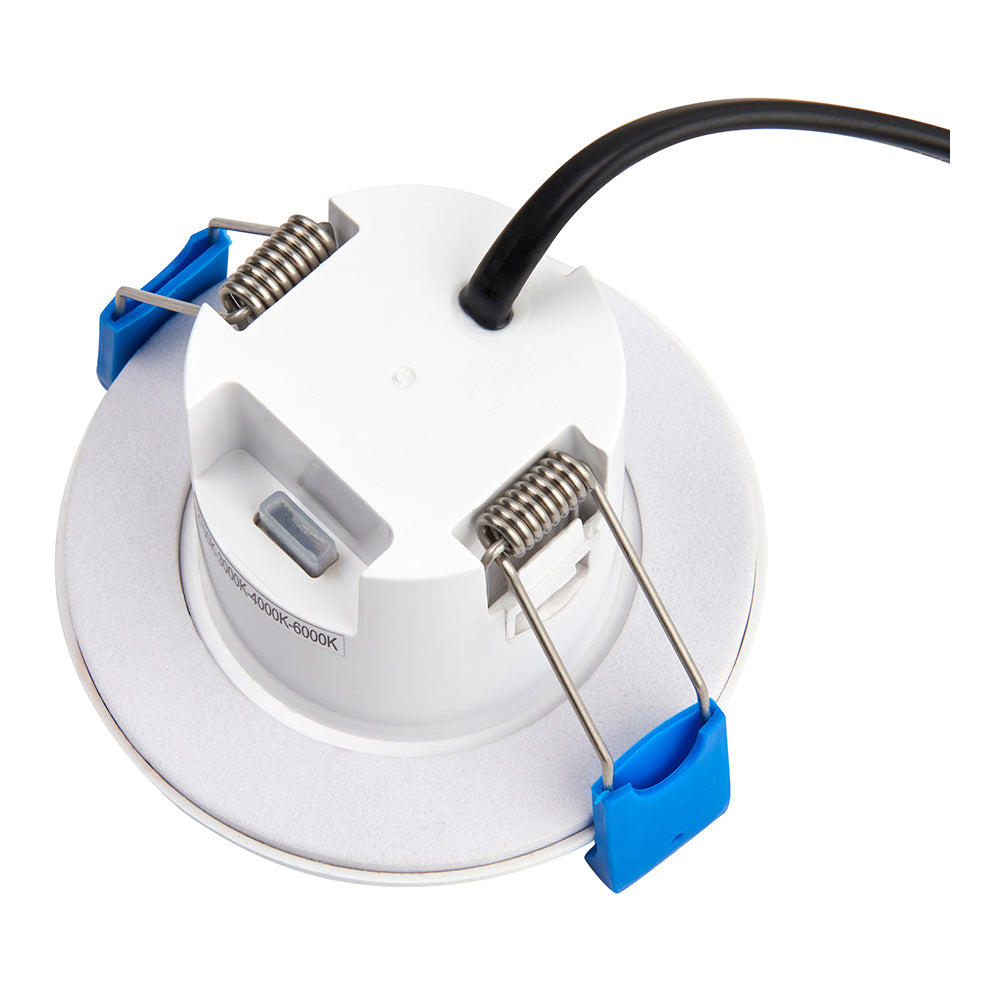 4CCT LITE | LED Fire Rated Downlight | Dimmable 5W 5200lm | IP65 | Satin Nickel