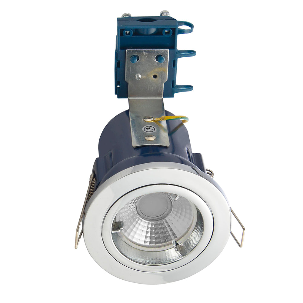 Fixed Recessed Fire Rated Die-Cast Aluminium Downlight Fitting | GU10 | IP20 | Chrome