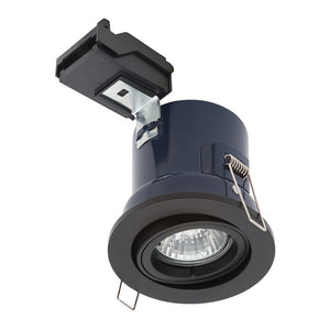 Adjustable Tilt Recessed Fire Rated Die-Cast Aluminium Downlight Fitting | GU10 | IP20 | Black