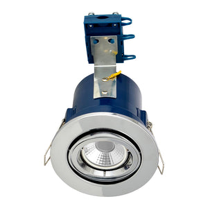 Adjustable Tilt Recessed Fire Rated Die-Cast Aluminium Downlight Fitting | GU10 | IP20 | Chrome