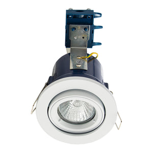 Adjustable Tilt Recessed Fire Rated Die-Cast Aluminium Downlight Fitting | GU10 | IP20 | White