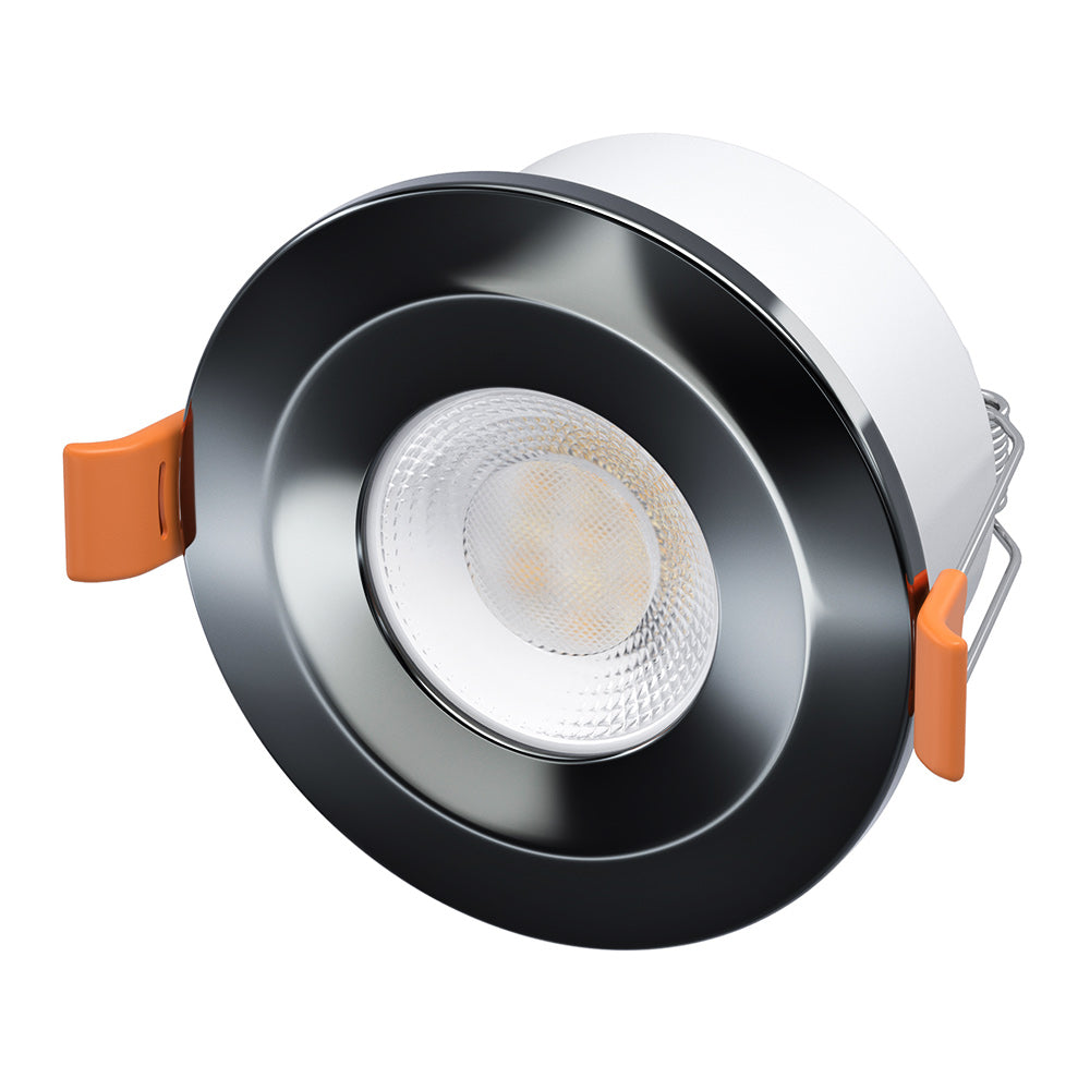 STRATA ECO | 3000K Warm White | LED Fire Rated Downlight | Dimmable 5W 600lm | IP65 | Black Nickel