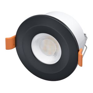 STRATA 5 | Tri-Colour CCT | LED Fire Rated Downlight | Dimmable 5W 600lm | IP65 | Black