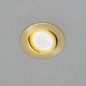 EDEN | Tri-Colour CCT | LED Tilt Adjustable Fire Rated Downlight | Dimmable 7W 700lm | IP65 | Polished Brass