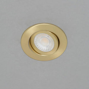 EDEN | Tri-Colour CCT | LED Tilt Adjustable Fire Rated Downlight | Dimmable 7W 700lm | IP65 | Polished Brass