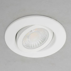 EDEN | Tri-Colour CCT | LED Tilt Adjustable Fire Rated Downlight | Dimmable 7W 700lm | IP65 | White