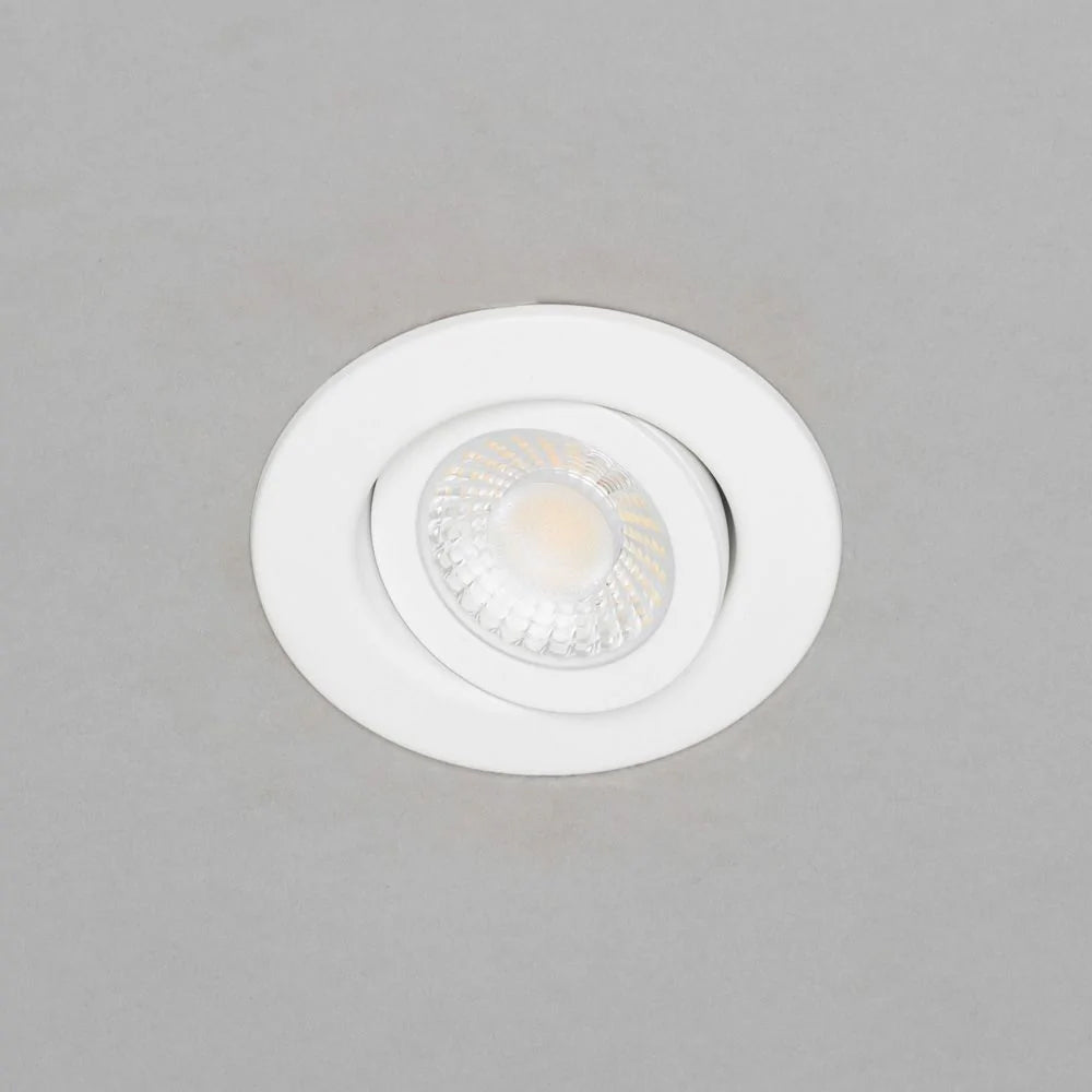 EDEN | Tri-Colour CCT | LED Tilt Adjustable Fire Rated Downlight | Dimmable 7W 700lm | IP65 | White