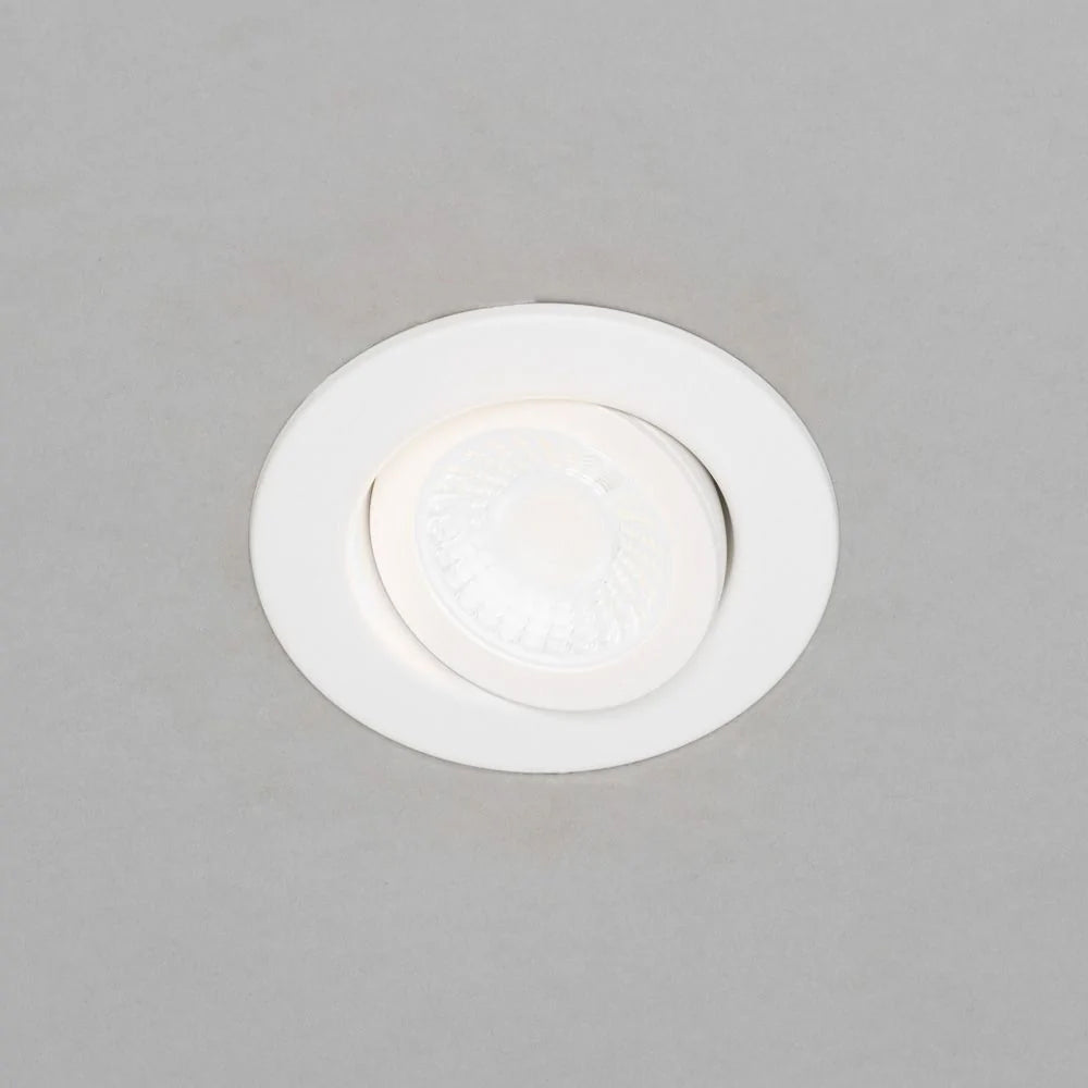 EDEN | Tri-Colour CCT | LED Tilt Adjustable Fire Rated Downlight | Dimmable 7W 700lm | IP65 | White