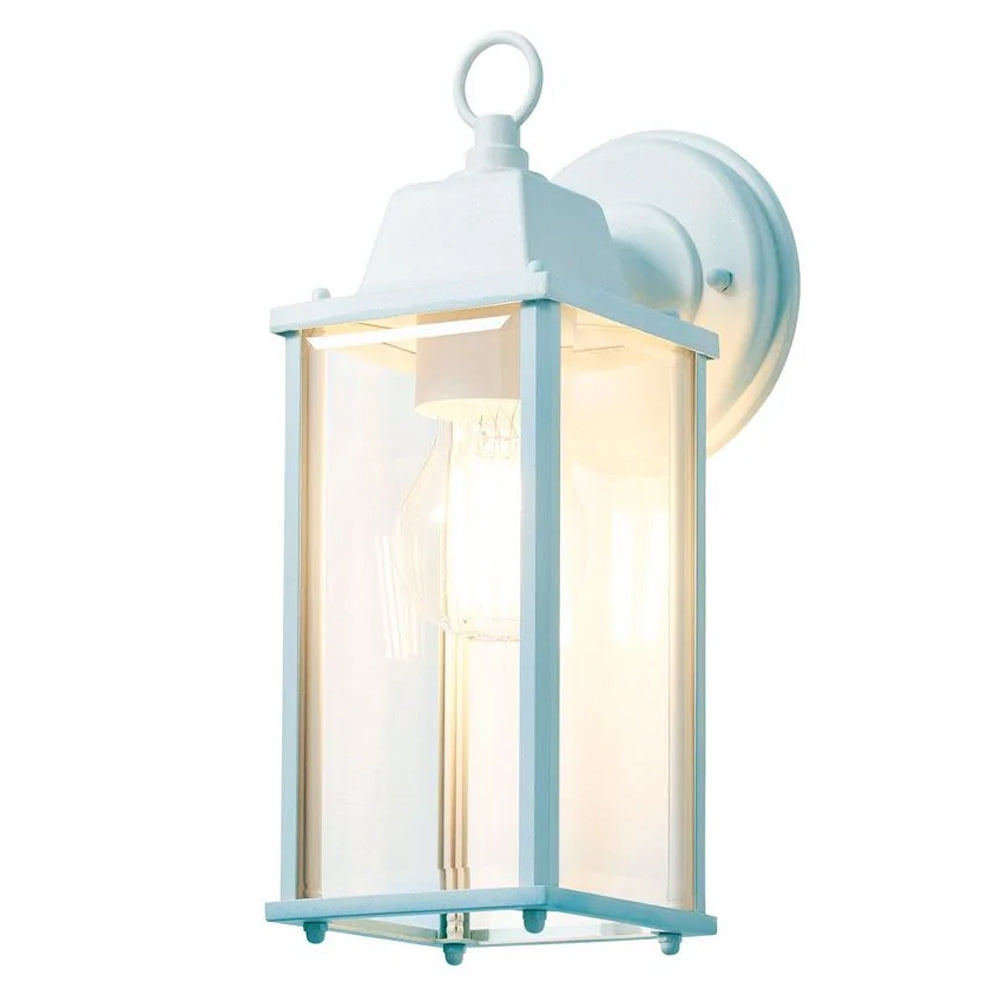 CERES | Outdoor Down Box Glass Wall Porch Lantern Light | E27 | IP23 | Blue