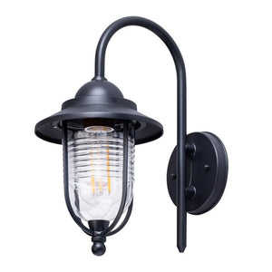 Outdoor Fisherman Vintage Nautical Lantern Wall Porch Light | E27 | IP44 | Black