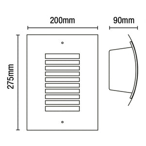 SIGMA | Outdoor Half Box Wall Porch Lantern Light | E27 LED | IP44 | Stainless Steel | 4000K Neutral White