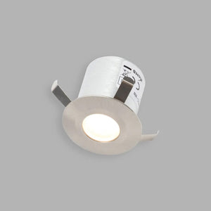 OHIO | Kitchen / Bathroom Recessed Plinth Kickboard Light | LED 0.5W | IP65 | 3000K Warm White | Brushed Steel