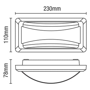 POOLE | Outdoor Curved Up Down Wall Light Fitting | 12.5W LED | 4000K Neutral White | IP65 | Black