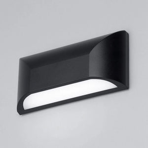 POOLE | Outdoor Curved Down Wall Light Fitting | 5W LED | 4000K Neutral White | IP55 | Black