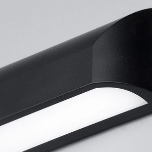 POOLE | Outdoor Curved Down Wall Light Fitting | 5W LED | 4000K Neutral White | IP55 | Black