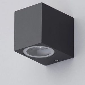 FLEET 1 | Outdoor Square Down Wall Lantern Spotlight  | GU10 | IP44 | Anthracite