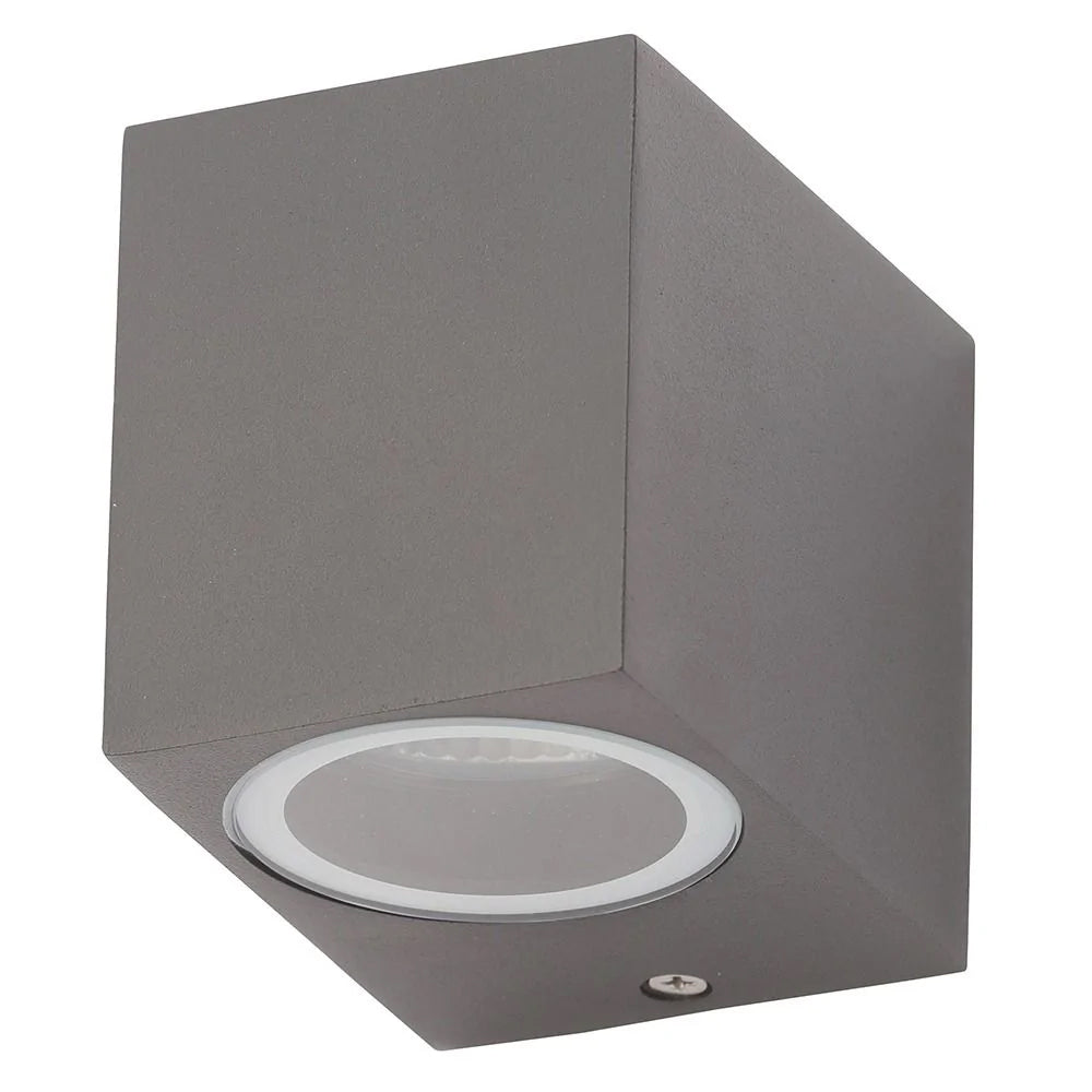 FLEET 1 | Outdoor Square Down Wall Lantern Spotlight  | GU10 | IP44 | Anthracite