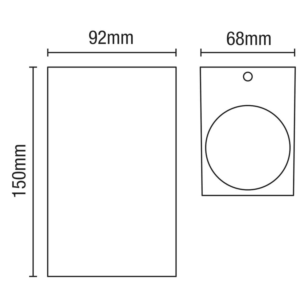 FLEET | Outdoor Rectangle Up Down Wall Lantern Spotlight  | 2 x GU10 | IP44 | Anthracite